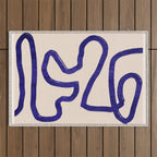 Abstract line art 104 Outdoor Rug Gallery Image 1