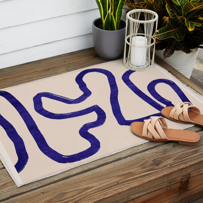 Abstract line art 104 Outdoor Rug Gallery Image 2