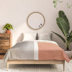 Terracotta Beige Tan Bold Lines Artwork Comforter Gallery Image 3