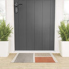 Terracotta Beige Tan Bold Lines Artwork Welcome Mat Gallery Image 3