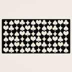 Card Suit Motifs I Black and White Desk Mat Gallery Image 3