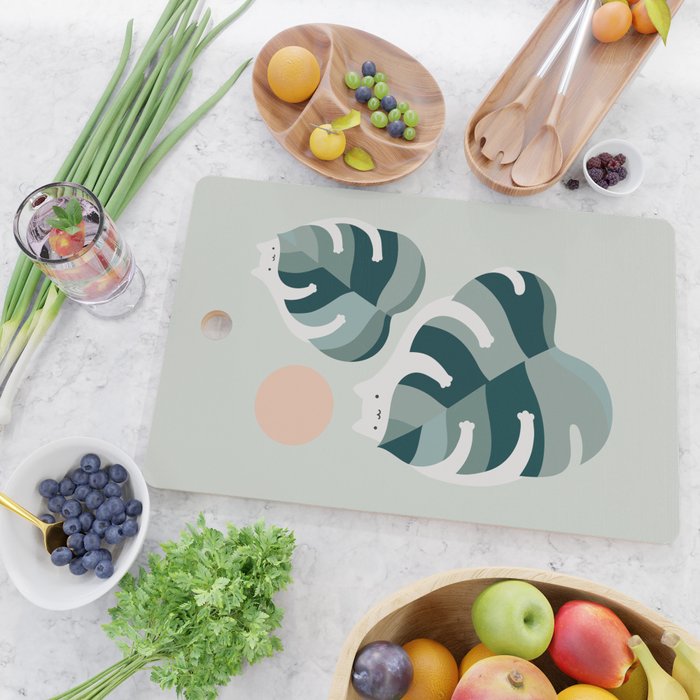 Cat and Plant 38 Cutting Board Gallery Image 2
