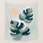 Cat and Plant 38 Wall Tapestry Gallery Image 4