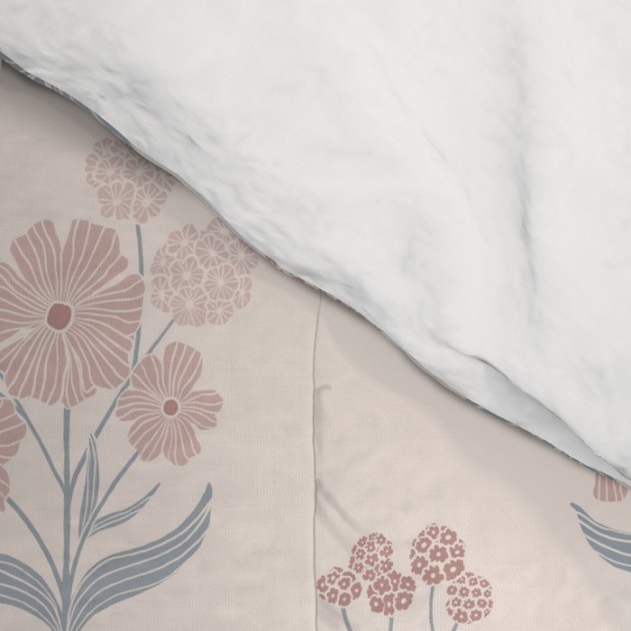 Dusty Rose Classic Floral Comforter Gallery Image 4