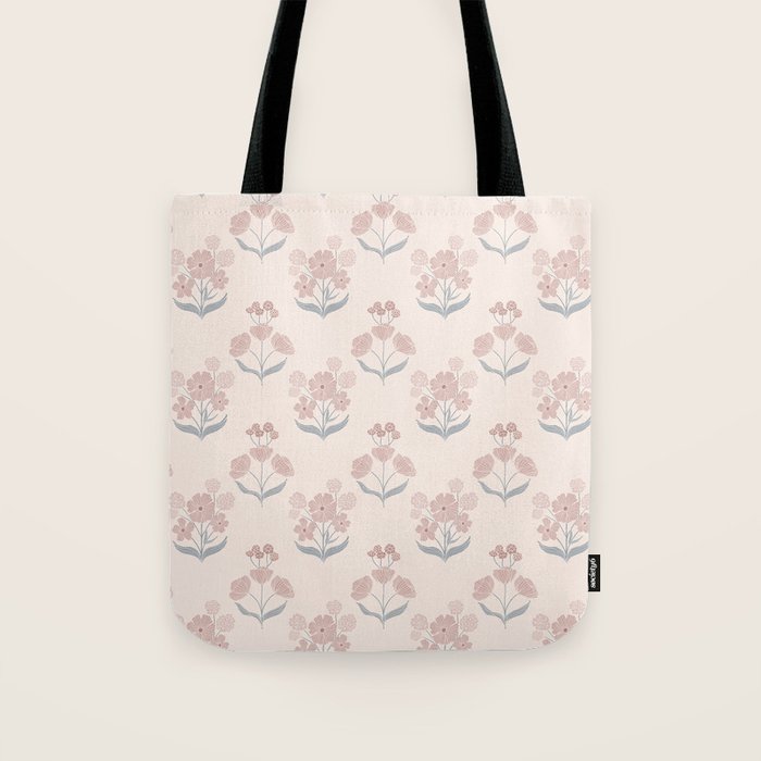 Dusty Rose Classic Floral Tote Bag Gallery Image 1
