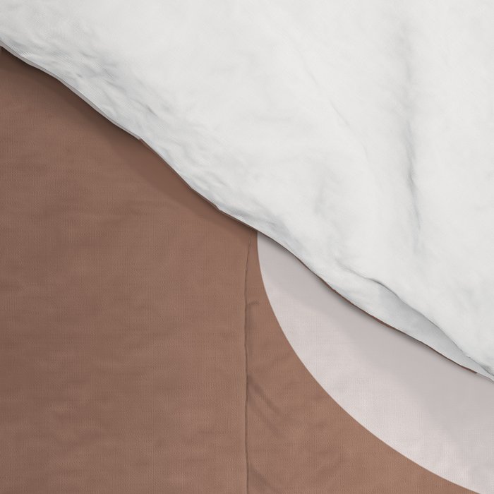 Mid Century Modern Abstract Piquet Pattern in Mocha Brown Latte Comforter Gallery Image 4