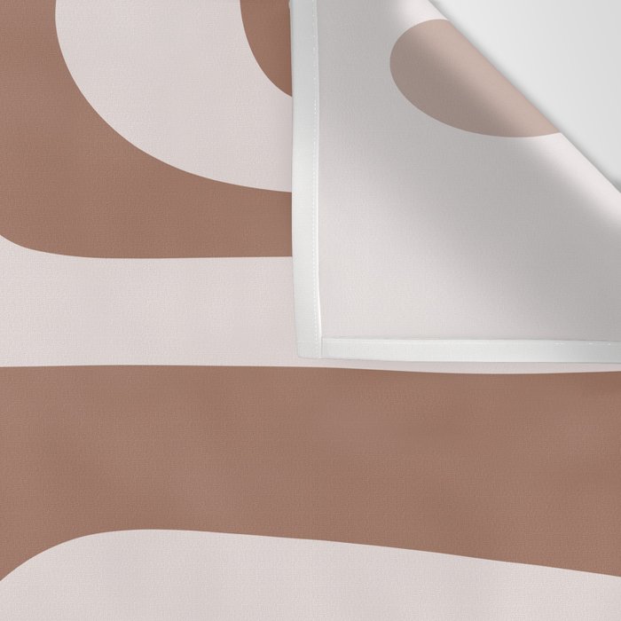 Mid Century Modern Abstract Piquet Pattern in Mocha Brown Latte Wall Tapestry Gallery Image 3