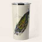 Vintage Peacock Travel Mug Gallery Image 1
