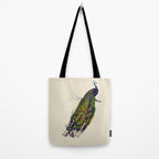 Vintage Peacock Tote Bag Gallery Image 2
