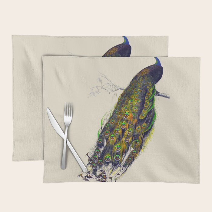 Vintage Peacock Placemat Gallery Image 1