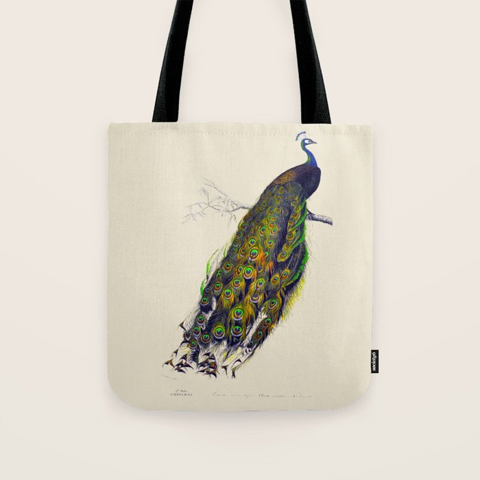 Vintage Peacock Tote Bag Gallery Image 1