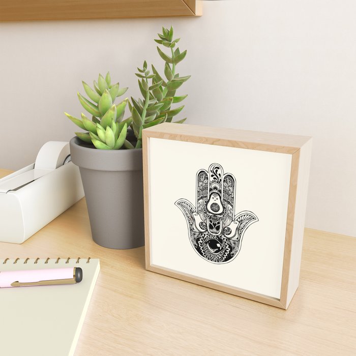 Hamsa Hand Avocado Mini Art Print Gallery Image 2