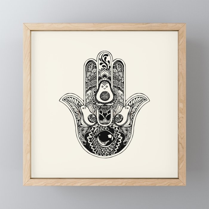 Hamsa Hand Avocado Mini Art Print Gallery Image 1