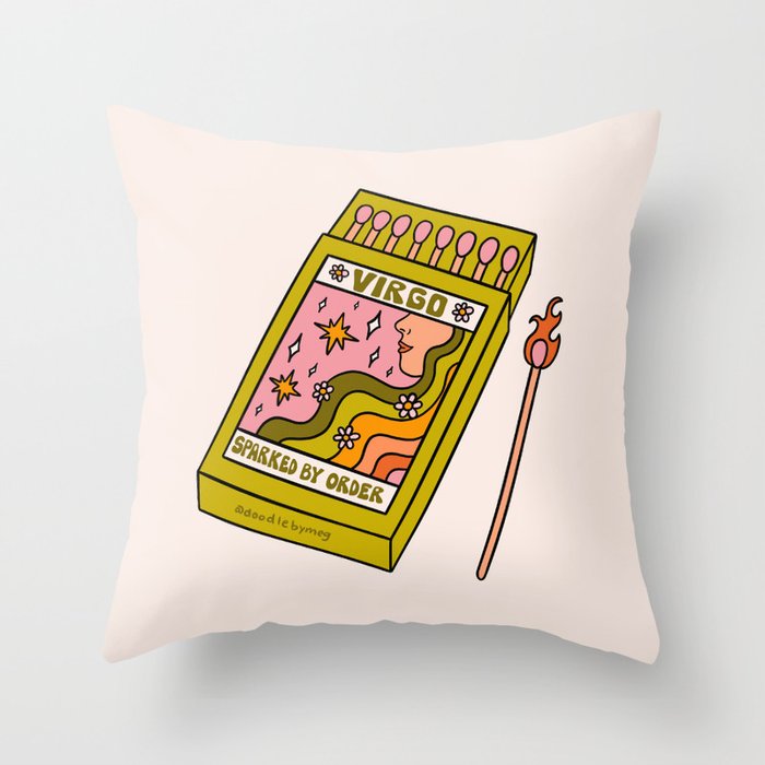 Virgo Matchbox Throw Pillow Gallery Image 6