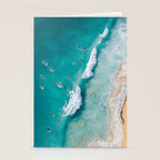Surfers in Blue Waves Stationery Card Gallery Image 2