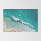 Surfers in Blue Waves Rug Gallery Image 2