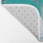 Surfers in Blue Waves Bath Mat Gallery Image 2