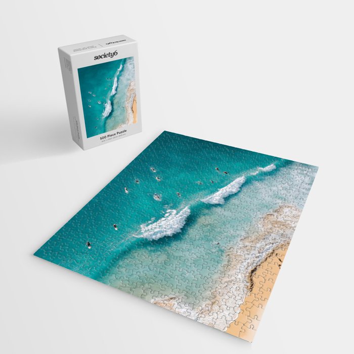 Surfers in Blue Waves Jigsaw Puzzle Gallery Image 2