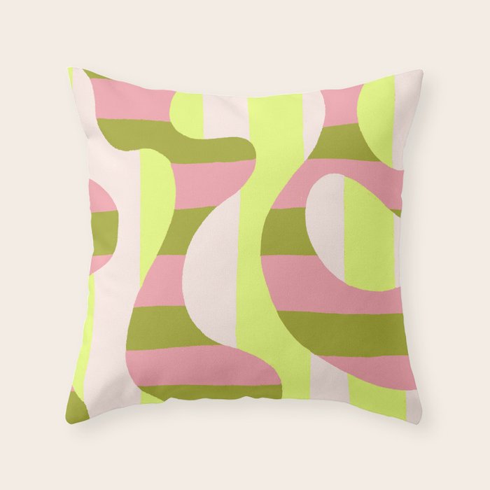 Watermelon Curve Throw Pillow Gallery Image 6