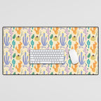 Cactus Blooms Desk Mat Gallery Image 1