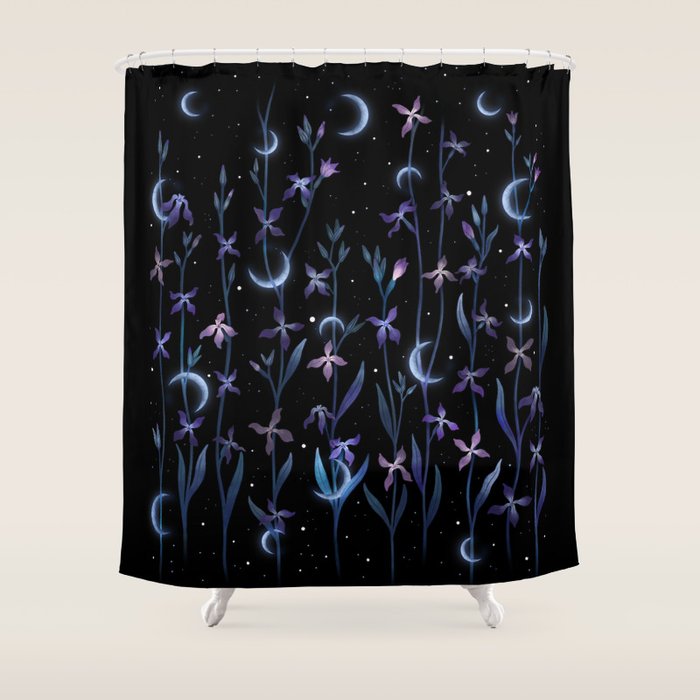 Greeting the Moon - Matthiola Shower Curtain Gallery Image 1