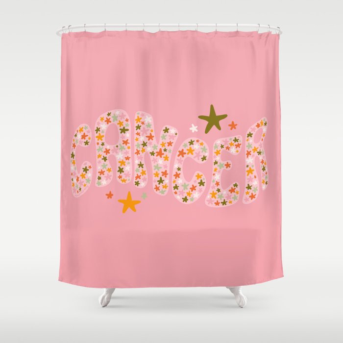 Starry Cancer Shower Curtain Gallery Image 1