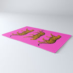 Tigers (Magenta and Marigold) Rug Gallery Image 3