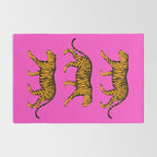 Tigers (Magenta and Marigold) Rug Gallery Image 2