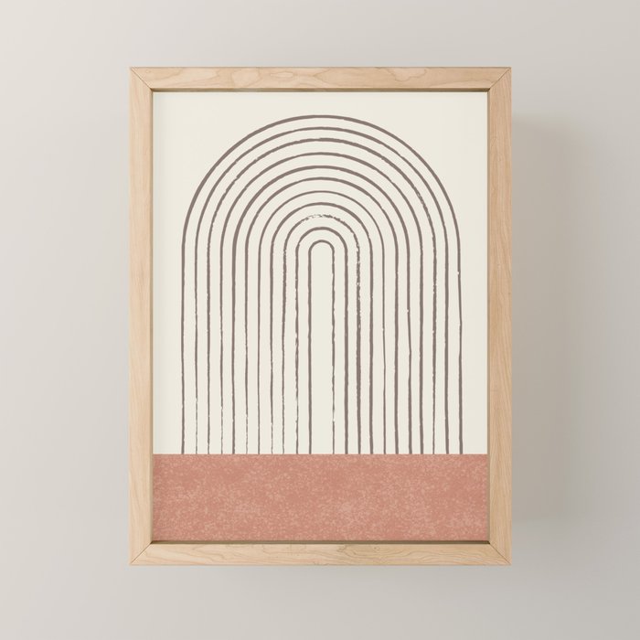 Arch Gray Pink Mini Art Print Gallery Image 1