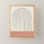 Arch Gray Pink Mini Art Print Gallery Image 1