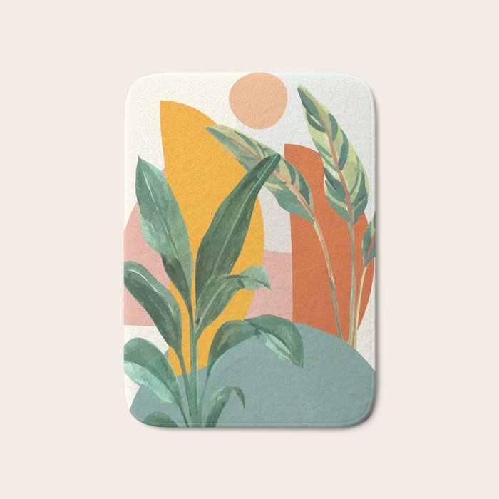 Leaf Design 03 Bath Mat Gallery Image 1