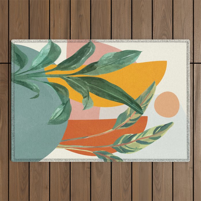 Leaf Design 03 Outdoor Rug Gallery Image 1
