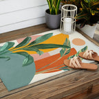 Leaf Design 03 Outdoor Rug Gallery Image 2