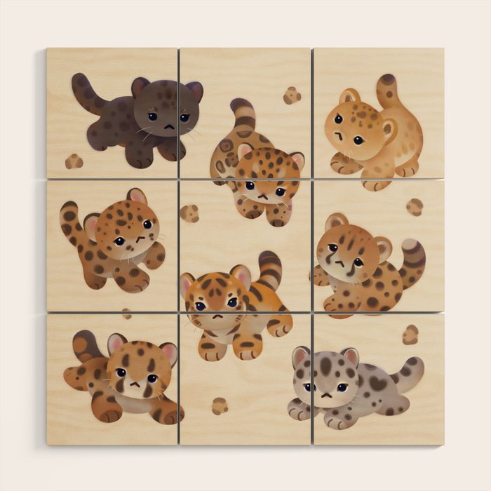 The year of big cat cubs Wood Wall Art Gallery Image 1