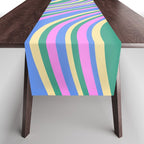 Wavy Stripes XV - 90s Pastel Table Runner Gallery Image 1
