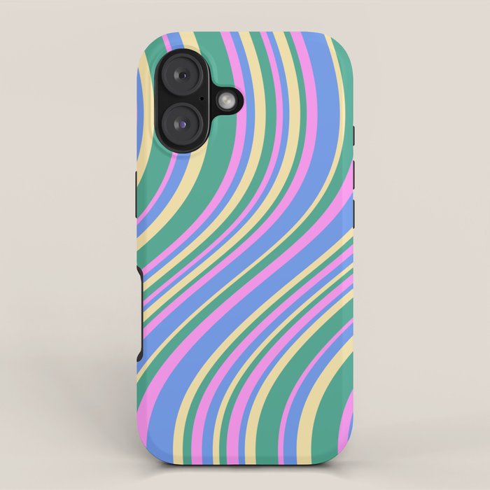 Wavy Stripes Xv - 90s Pastel Iphone Case