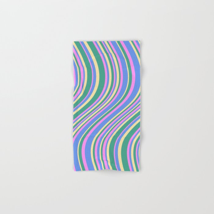 Wavy Stripes XV - 90s Pastel Bath Towel Gallery Image 1