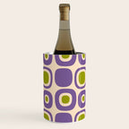 Mid Century Modern Garden Path Pattern 339 Purple and Olive Green Wine Chiller Gallery Image 3