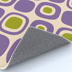 Mid Century Modern Garden Path Pattern 339 Purple and Olive Green Rug Gallery Image 4