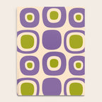 Mid Century Modern Garden Path Pattern 339 Purple and Olive Green Notebook Gallery Image 4