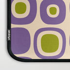 Mid Century Modern Garden Path Pattern 339 Purple and Olive Green Laptop Sleeve Gallery Image 3