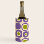 Mid Century Modern Garden Path Pattern 339 Purple and Olive Green Wine Chiller Gallery Image 1