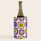 Mid Century Modern Garden Path Pattern 339 Purple and Olive Green Wine Chiller Gallery Image 2