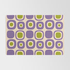 Mid Century Modern Garden Path Pattern 339 Purple and Olive Green Rug Gallery Image 2