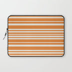 Classic Stripes XLVI - Retro Orange Laptop Sleeve Gallery Image 1
