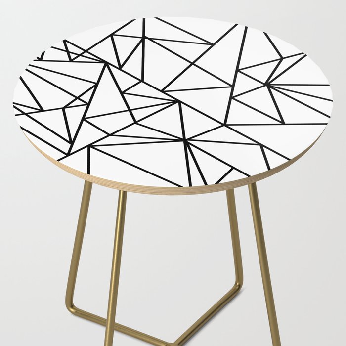 Black white modern abstract geometrical pattern Side Table Gallery Image 2