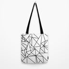 Black white modern abstract geometrical pattern Tote Bag Gallery Image 2
