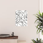 Black white modern abstract geometrical pattern Poster Gallery Image 2