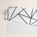 Black white modern abstract geometrical pattern Wrapping Paper Gallery Image 2