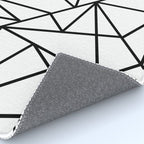 Black white modern abstract geometrical pattern Rug Gallery Image 4